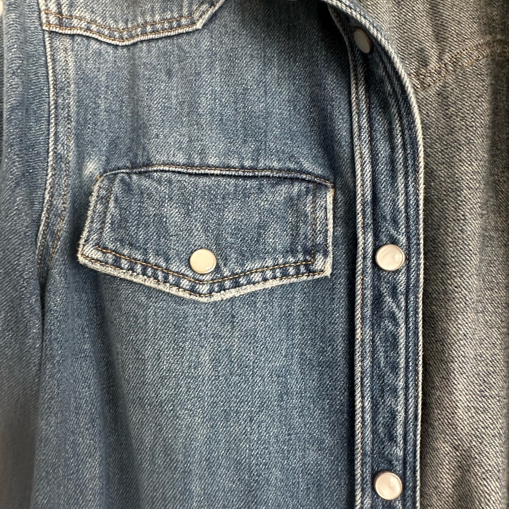 Golden Goose Blue Denim Long Sleeve Dress - Picture 14 of 15